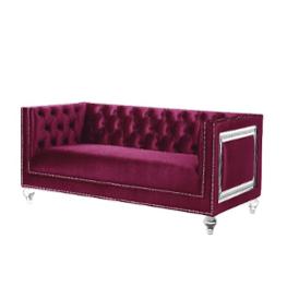 56896 Acme Furniture Heibero - Burgundy Living Room Furniture Loveseat