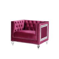 56897 Acme Furniture Heibero - Burgundy Living Room Furniture Living Room Chair