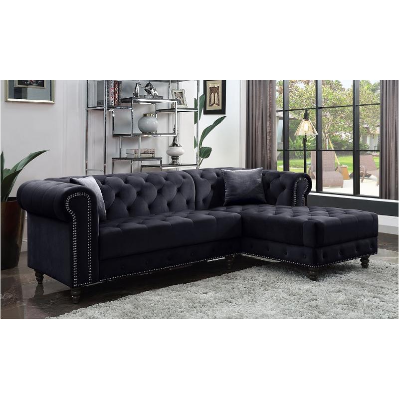 57320 Acme Furniture Adnelis - Black Living Room Furniture Sectional