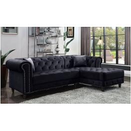 57320 Acme Furniture Adnelis - Black Living Room Furniture Sectional