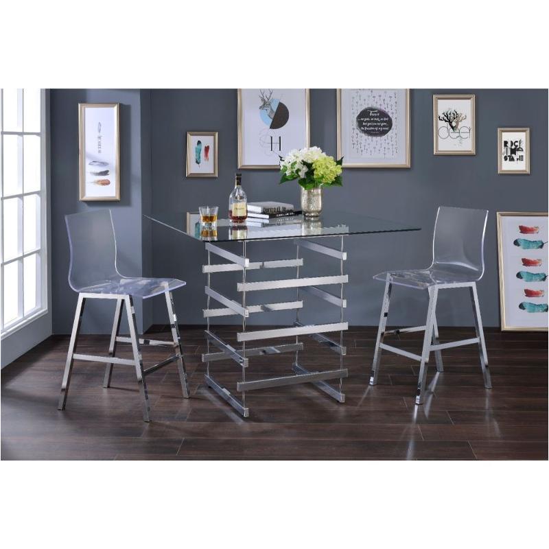 72591gl Acme Furniture Nadie Dining Room Furniture Counter Height Table