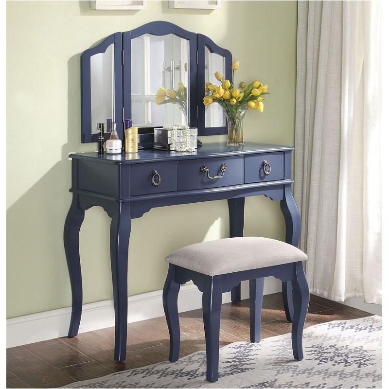 90350ds Acme Furniture Abelus - Blue Gray Living Room Furniture Vanitie