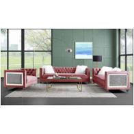 Lv00327 Acme Furniture Heiberoll - Pink Living Room Furniture Sofa