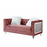 Lv00328 Acme Furniture Heiberoll - Pink Living Room Furniture Loveseat