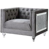 Lv00332 Acme Furniture Heiberoll - Gray Living Room Furniture Living Room Chair