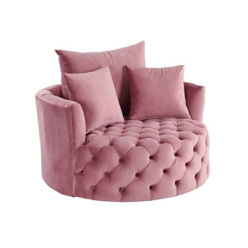 Ac00291 Acme Furniture Zunyas Pink Accent Chair