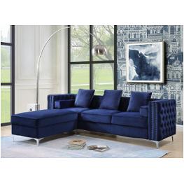 Lv00366 Acme Furniture Bovasis - Blue Living Room Furniture Sofa