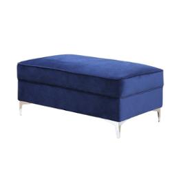 Lv00367 Acme Furniture Bovasis - Blue Living Room Furniture Ottoman