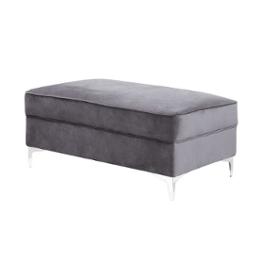 Lv00369 Acme Furniture Bovasis - Light Gray Living Room Furniture Ottoman