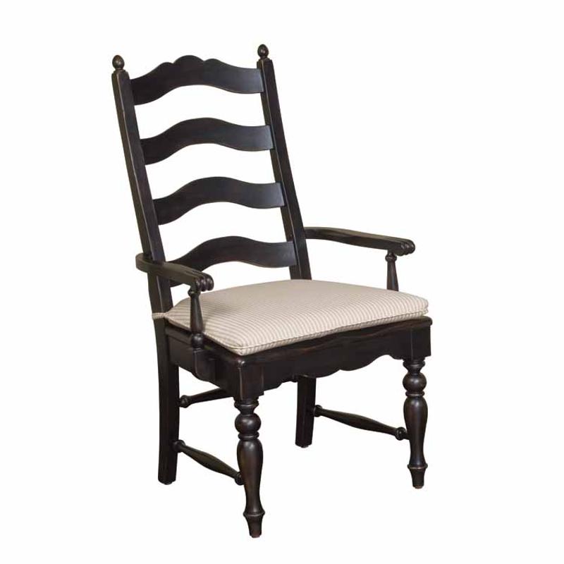33 062b Kincaid Furniture Ladderback Arm Chair Black - Pine Dining Room Chairs With Arms 33 062b Kincaid Furniture Ladderback Arm Chair Black - Pine Dining Room Chairs With Arms