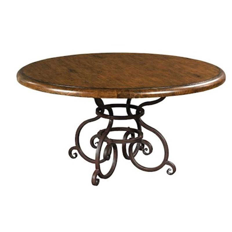2175 Kincaid Furniture 60in Round Table, Round Dining Table With Iron Base