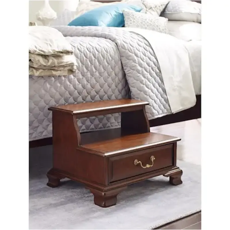 Kings Brand Cherry Finish Wood Bedroom Bed Storage Step Stool Free Shippin New 