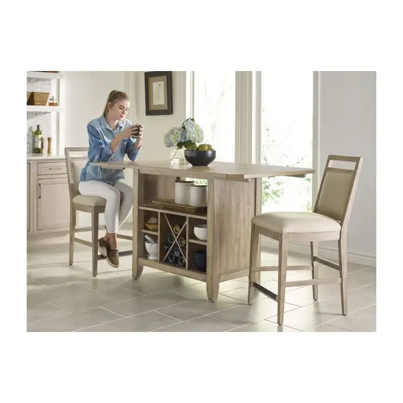 665-746 Kincaid Furniture The Nook - Heathered Oak Dining Room Furniture Island