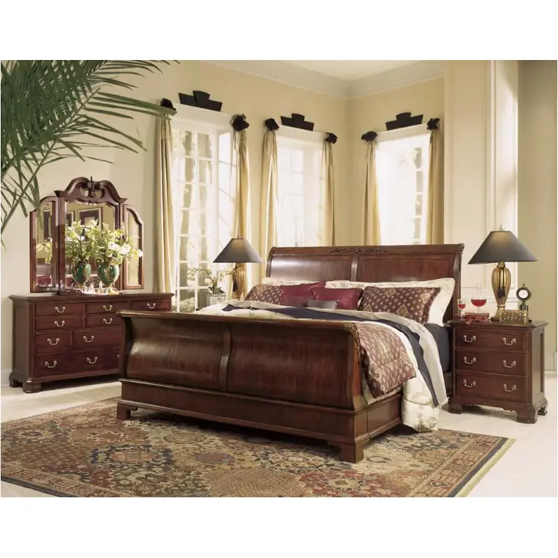 Eastern King Sleigh Bed, American Drew Cherry Grove King Mansion Bed