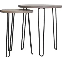 834-914 Hammary Furniture Oblique Living Room Furniture Nesting Table
