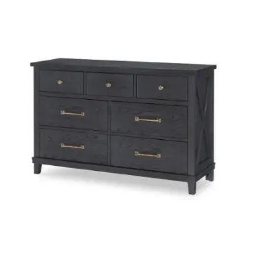 1860-1100 Legacy Classic Furniture Flatiron - Midnight Bedroom Furniture Dresser