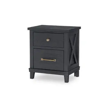 1860-3100 Legacy Classic Furniture Flatiron - Midnight Bedroom Furniture Nightstand