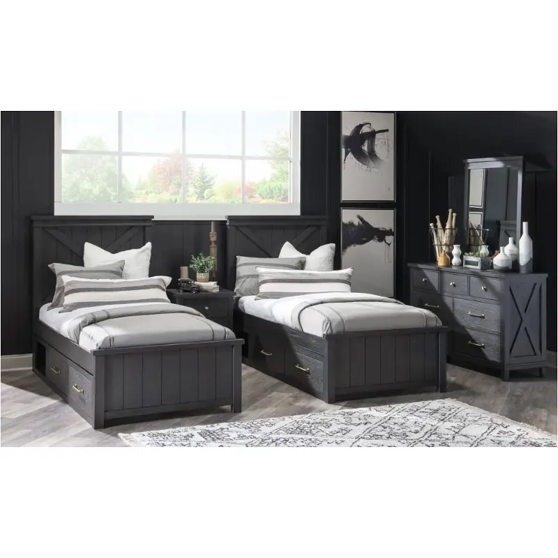 1860-4103 Legacy Classic Furniture Flatiron - Midnight Bedroom Furniture Bed