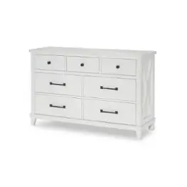 1861-1100 Legacy Classic Furniture Flatiron - White Bedroom Furniture Dresser