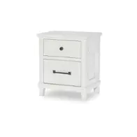 1861-3100 Legacy Classic Furniture Flatiron - White Bedroom Furniture Nightstand