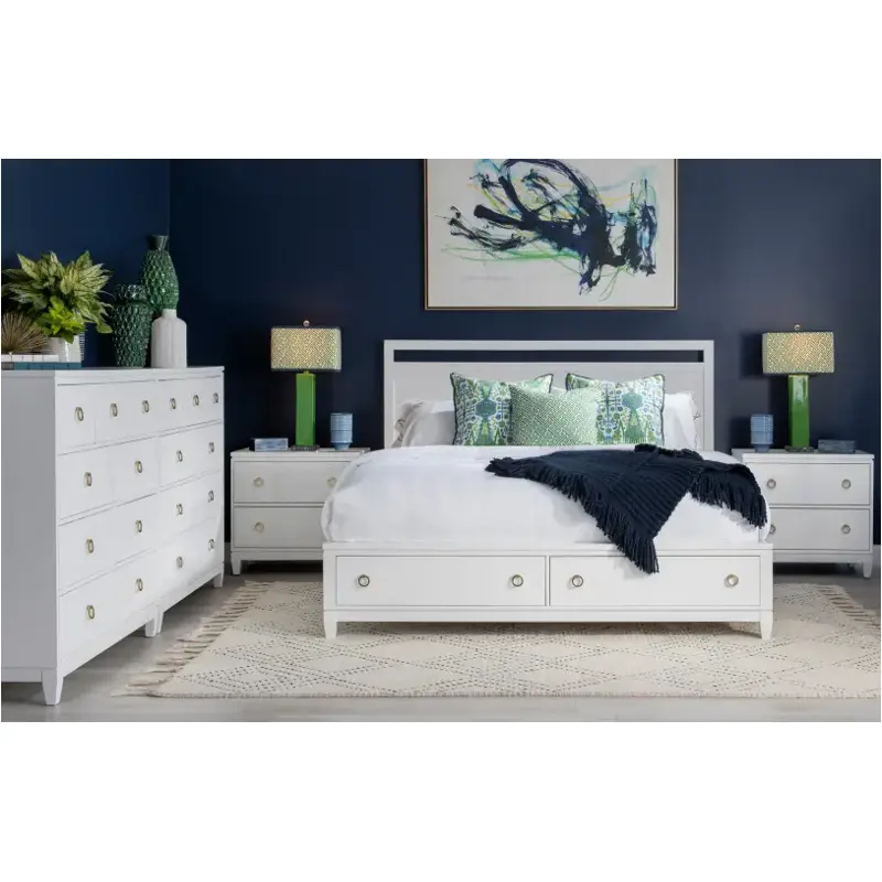 1160-4136k Legacy Classic Furniture Summerland - Pure White Bedroom Furniture Bed