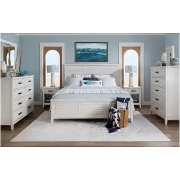 1313-4106 Legacy Classic Furniture Edgewater - Sand Dollar White Bedroom Furniture Bed