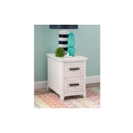1313-507 Legacy Classic Furniture Edgewater - Sand Dollar White Living Room Furniture End Table
