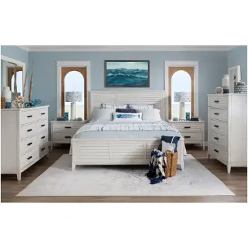 1313-4107k Legacy Classic Furniture Edgewater - Sand Dollar White Bedroom Furniture Bed