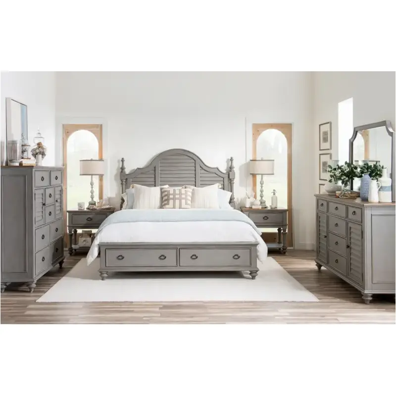 2311-4137k Legacy Classic Furniture Kingston - Tweed Gray Bedroom Furniture Bed