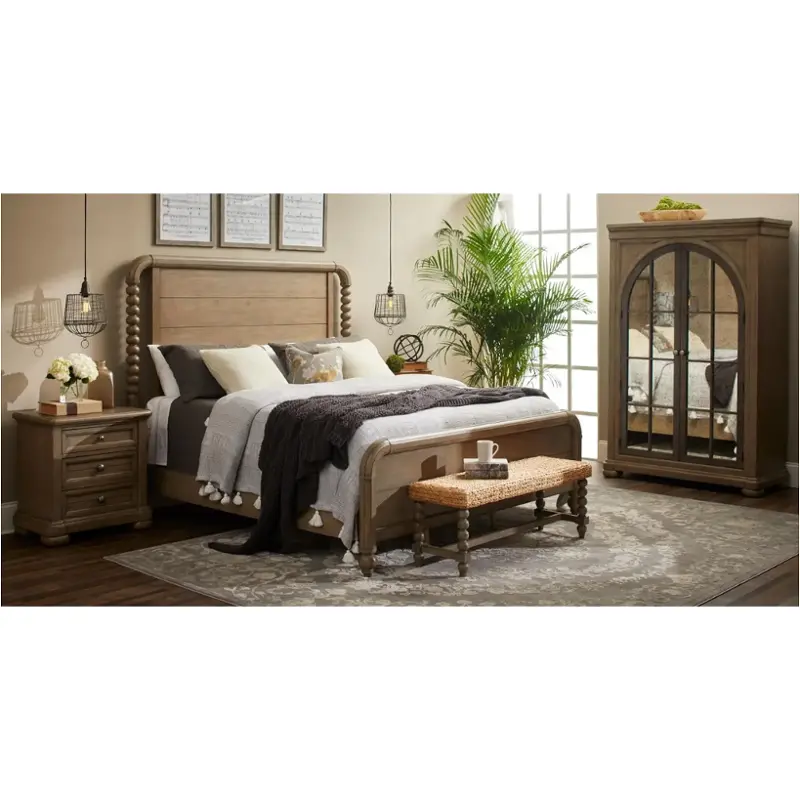 Ty750-160k Legacy Classic Furniture Nashville - Grey Taupe Bedroom Furniture Bed