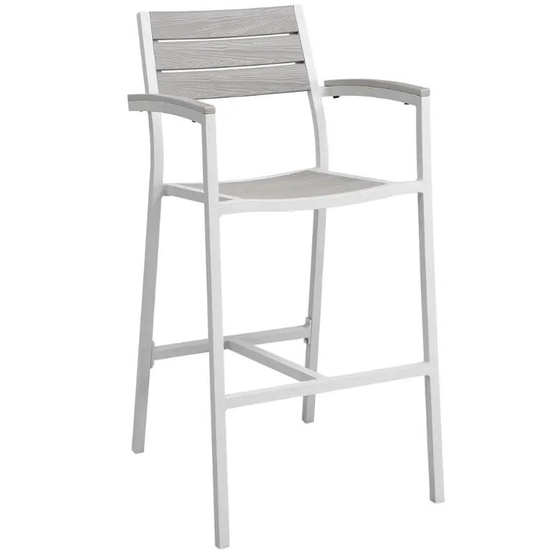 Eei1510whilgr Modway Furniture Maine Outdoor Patio Bar Stool