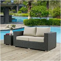 Eei-1851-chc-bei Modway Furniture Sojourn Outdoor Furniture Loveseat