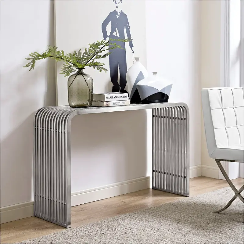 Eei-2104-slv Modway Furniture Pipe Living Room Furniture Accent Table