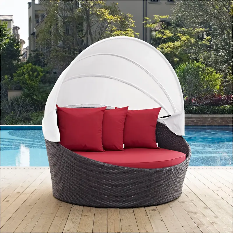 Eei-2175-exp-red Modway Furniture Convene Outdoor Furniture Daybed