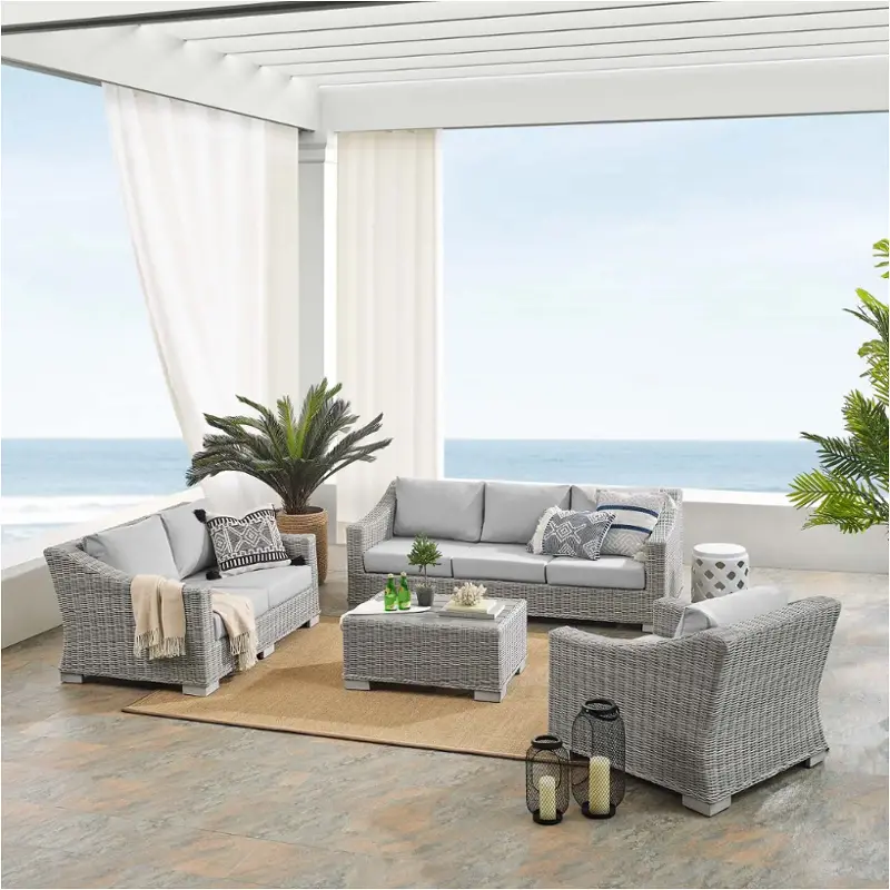 Eei-4355-lgr-gry Modway Furniture Conway Outdoor Furniture Patio Seating