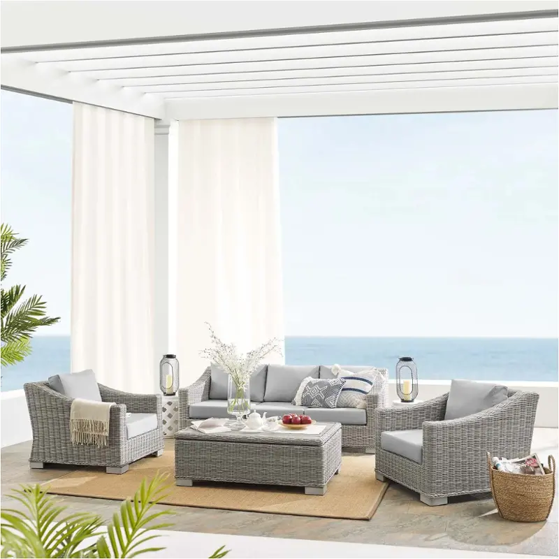 Eei-4359-lgr-gry Modway Furniture Conway Outdoor Furniture Patio Seating