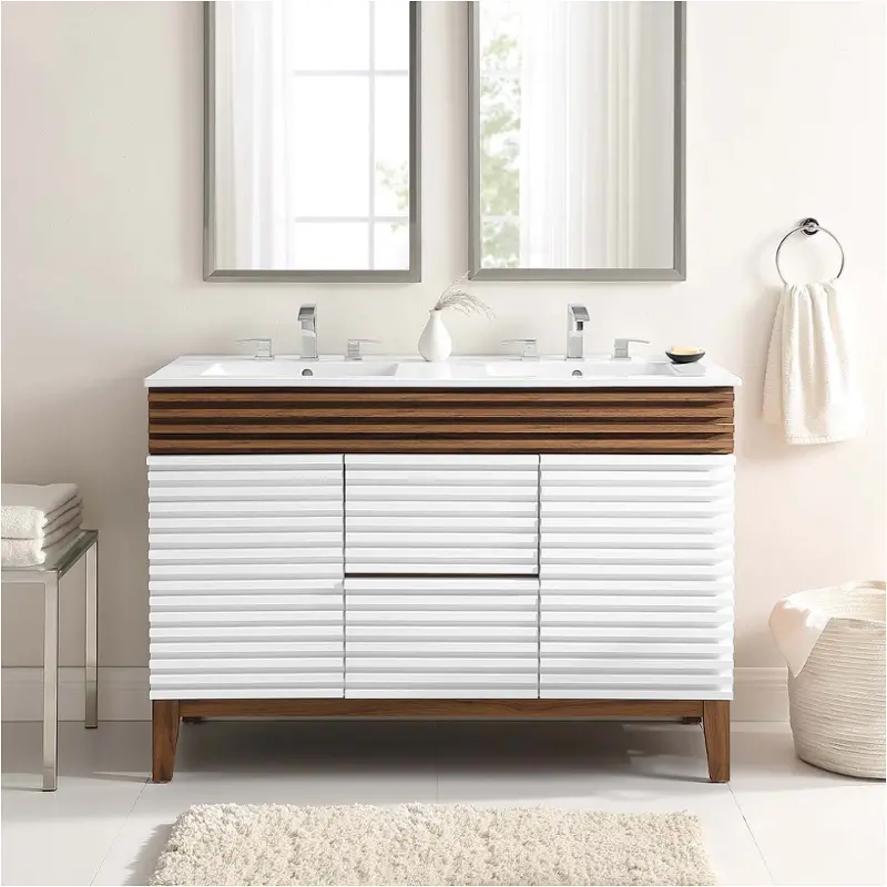 Eei-4441-whi-wal-whi Modway Furniture Render Bathroom Furniture Vanitie