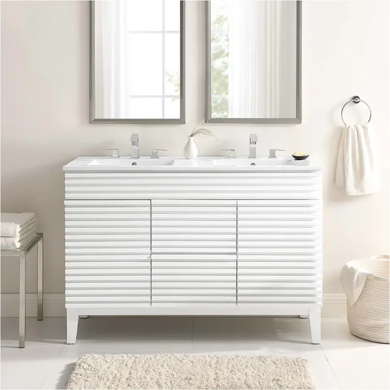 Eei-4441-whi-whi Modway Furniture Render Bathroom Furniture Vanitie