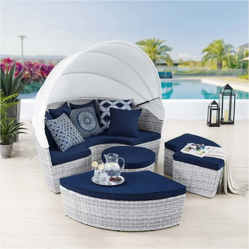 Eei-4443-lgr-nav Modway Furniture Scottsdale Outdoor Furniture Daybed