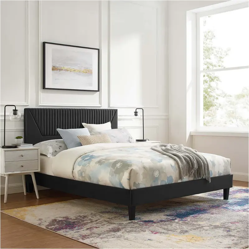 Mod-7000-cha Modway Furniture Leah Chevron Bedroom Furniture Bed