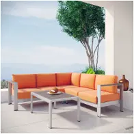 Eei-2559-slv-ora Modway Furniture Shore Outdoor Furniture Sectional