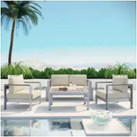 Eei-2568-slv-bei Modway Furniture Shore Outdoor Furniture Sectional
