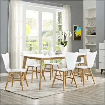 Leah Modern Bone White Upholstered Latte Wood Base Performance