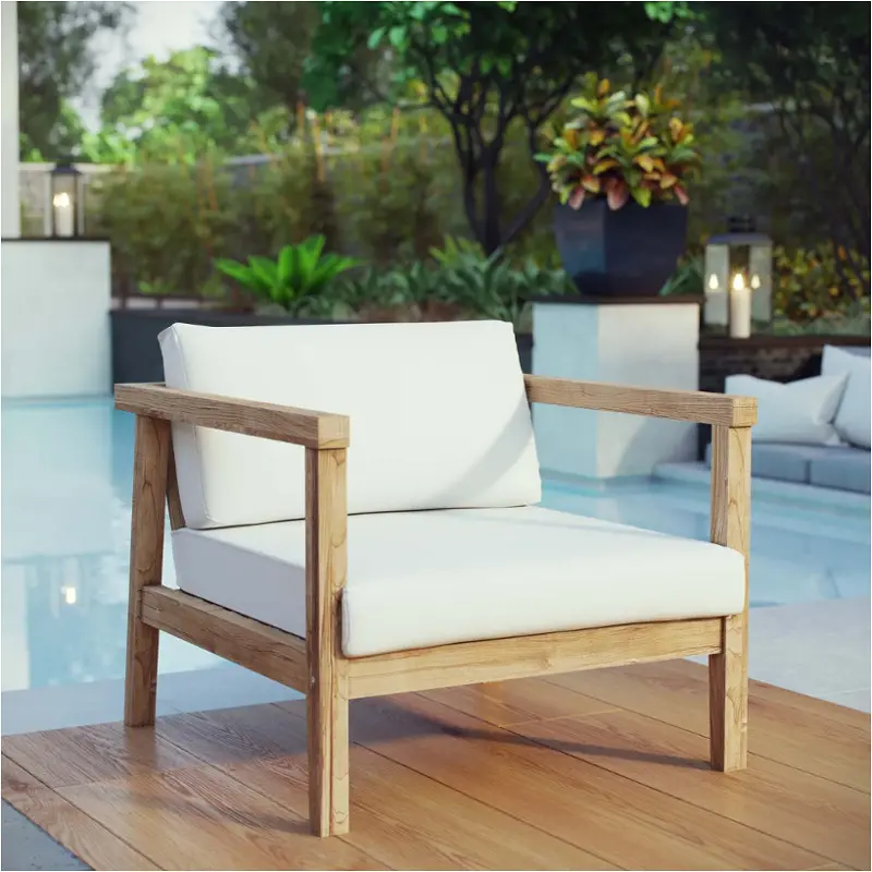 Eei-2695-nat-whi Modway Furniture Bayport Outdoor Furniture Patio Seating