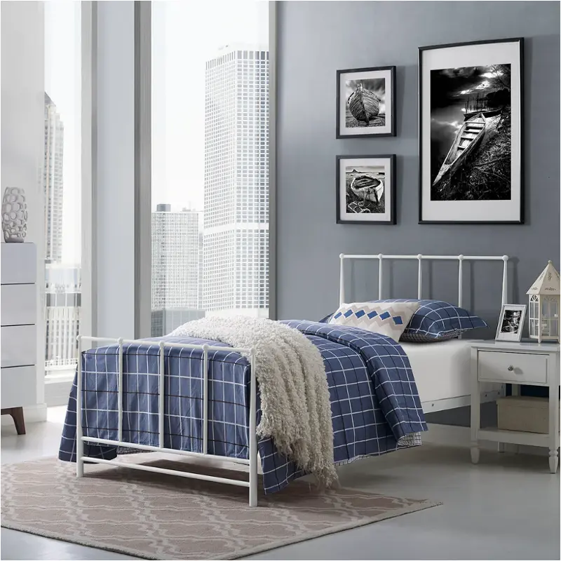 Mod-5480-whi Modway Furniture Estate Bedroom Furniture Bed