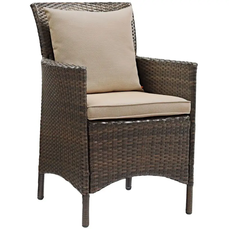 Eei-2801-brn-bei Modway Furniture Conduit Outdoor Furniture Dining Chair