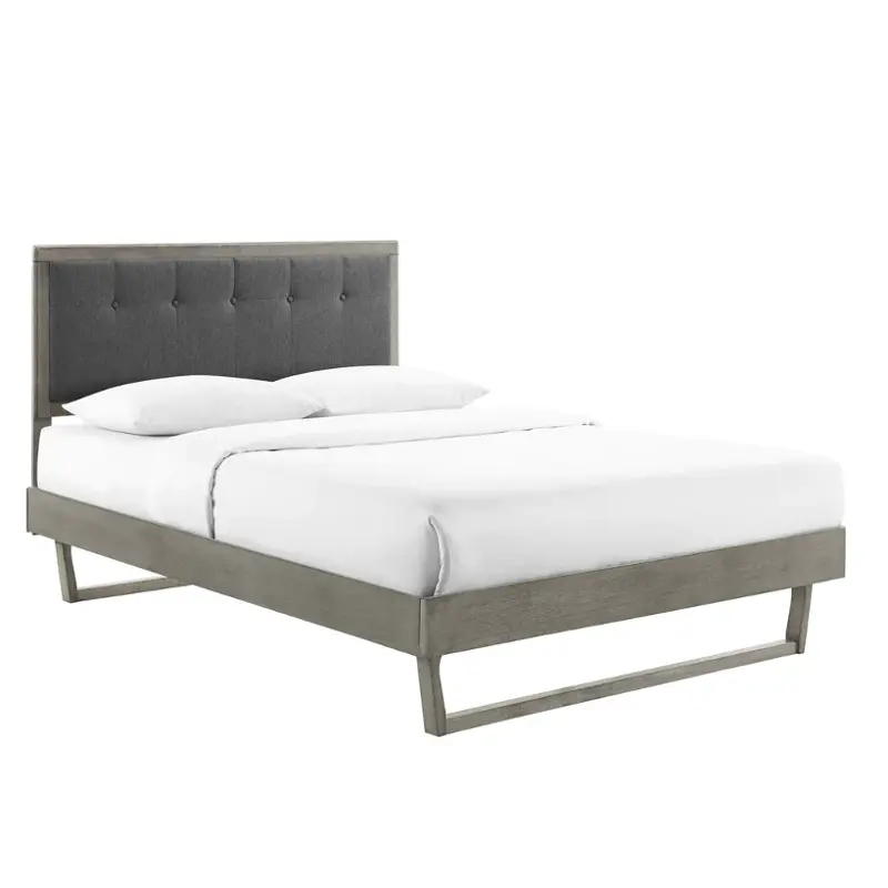 Mod-6634-gry-cha Modway Furniture Willow Bedroom Furniture Bed
