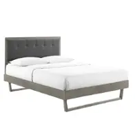 Mod-6634-gry-cha Modway Furniture Willow Bedroom Furniture Bed