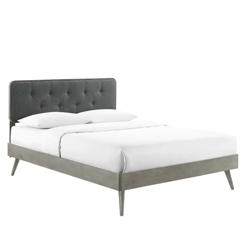 Mod-6647-gry-cha Modway Furniture Bridgette Bed