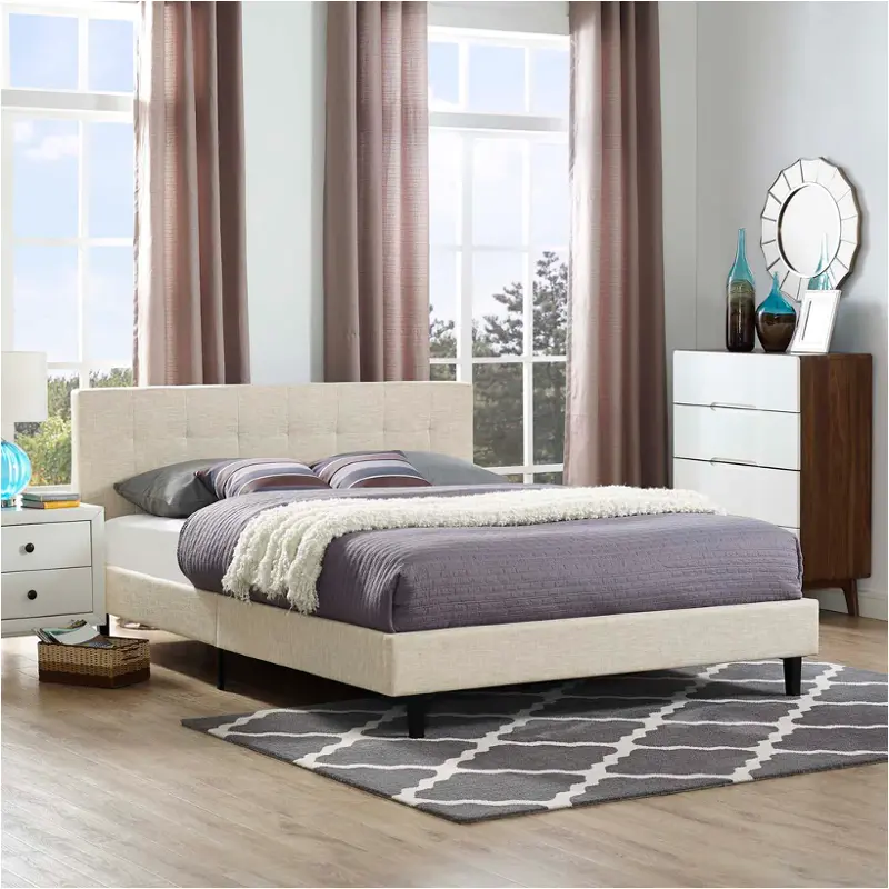 Mod-5424-bei Modway Furniture Linnea Bedroom Furniture Bed